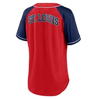 Women's Fanatics Red St. Louis Cardinals Ultimate Style Raglan V-Neck T-Shirt