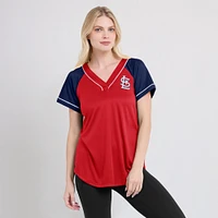 Women's Fanatics Red St. Louis Cardinals Ultimate Style Raglan V-Neck T-Shirt