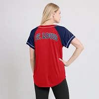 Women's Fanatics Red St. Louis Cardinals Ultimate Style Raglan V-Neck T-Shirt