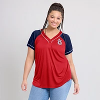 Women's Fanatics Red St. Louis Cardinals Ultimate Style Raglan V-Neck T-Shirt