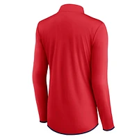 Women's Fanatics Red St. Louis Cardinals Worth The Drive Quarter-Zip Jacket