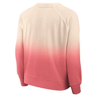 Women's Fanatics Tan/Red St. Louis Cardinals Luxe Lounge Arch Raglan Pullover Sweatshirt