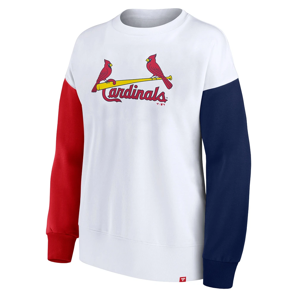 Women's Fanatics White St. Louis Cardinals Series Pullover Sweatshirt