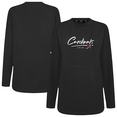 Women's Levelwear Black St. Louis Cardinals Accolade Beaudry Express Pullover Sweatshirt