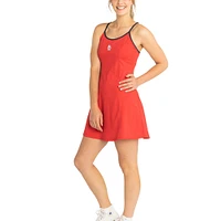 Women's Lusso  Red St. Louis Cardinals Nakita Strappy Scoop Neck Dress