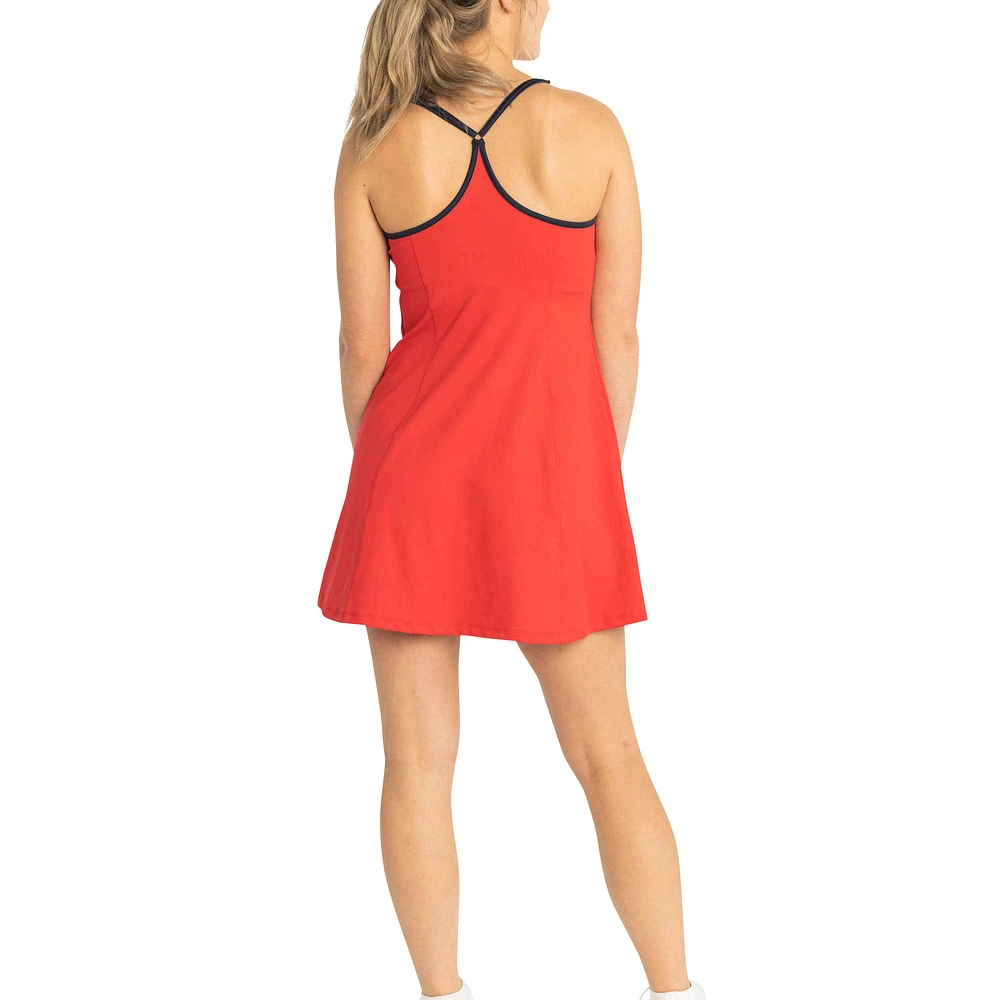 Women's Lusso  Red St. Louis Cardinals Nakita Strappy Scoop Neck Dress