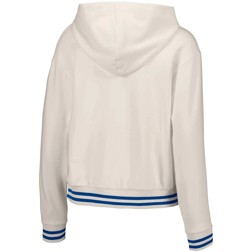 Women's Lusso  White St. Louis Cardinals Magnolia Tri-Blend Quarter-Zip Hoodie