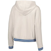Women's Lusso  White St. Louis Cardinals Magnolia Tri-Blend Quarter-Zip Hoodie