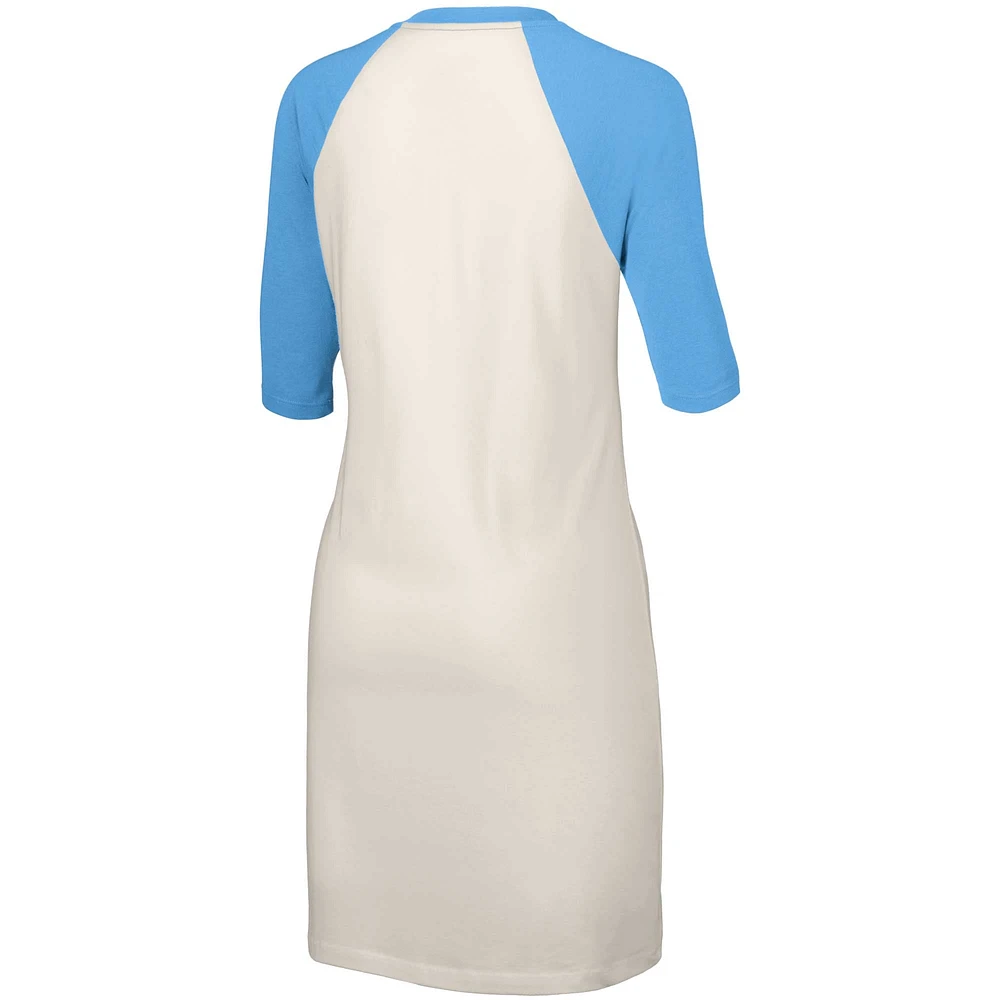 Women's Lusso  White St. Louis Cardinals Nettie Raglan Half-Sleeve Tri-Blend T-Shirt Dress