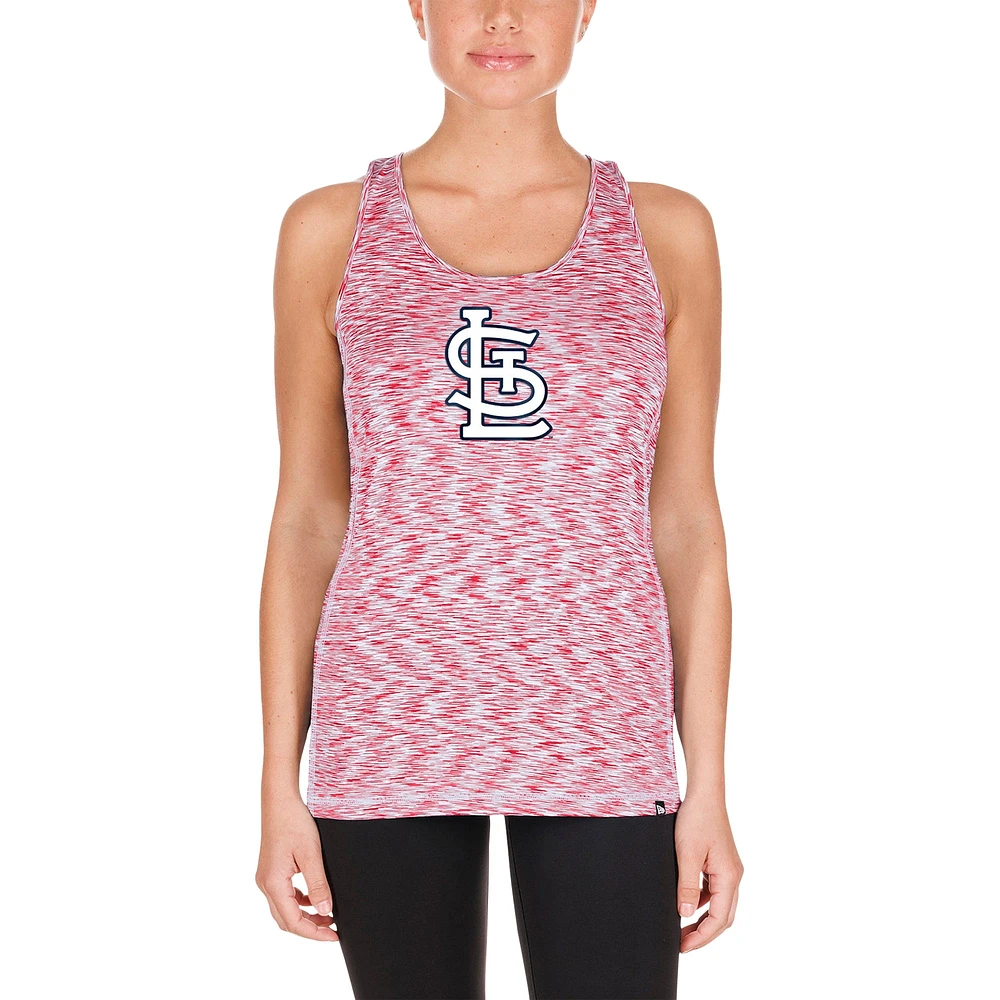 Women's New Era Red St. Louis Cardinals Space Dye Keyhole Back Tank Top