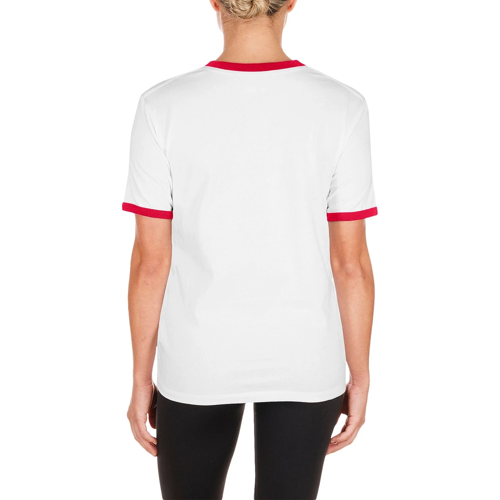 Women's New Era White St. Louis Cardinals Oversized Ringer T-Shirt