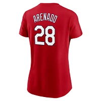 Women's Nike Nolan Arenado Red St. Louis Cardinals Name & Number T-Shirt
