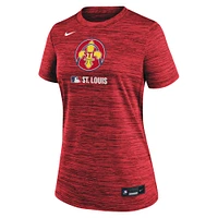 Women's Nike Red St. Louis Cardinals Authentic Collection City Connect Velocity Performance T-Shirt
