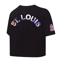 Women's Pro Standard Black St. Louis Cardinals Cityscape Boxy T-Shirt