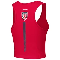Women's Pro Standard Red St. Louis Cardinals Fast Lane Fitted Tri-Blend Cropped Tank Top