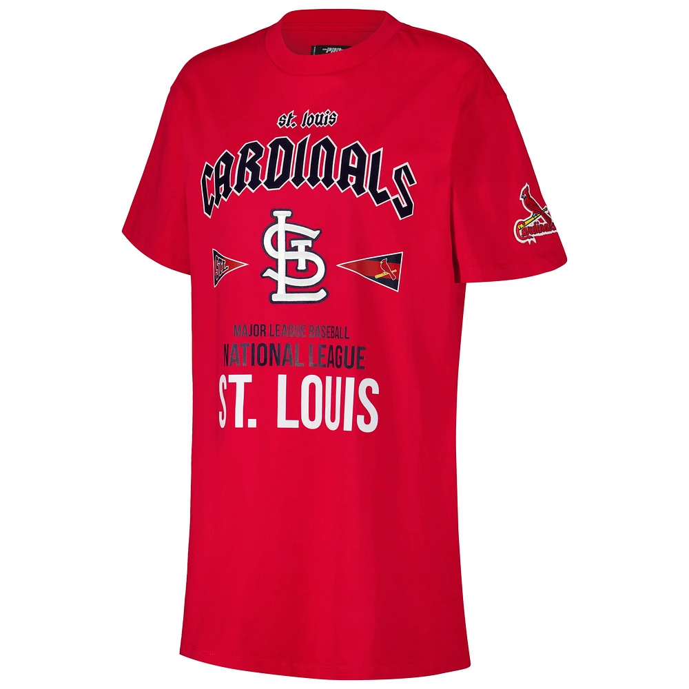 Women's Pro Standard Red St. Louis Cardinals Oversized City Tour T-Shirt Dress