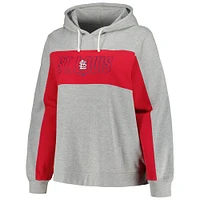 Profil pour femme Gris chiné St. Louis Cardinals Pull à capuche en jersey grande taille