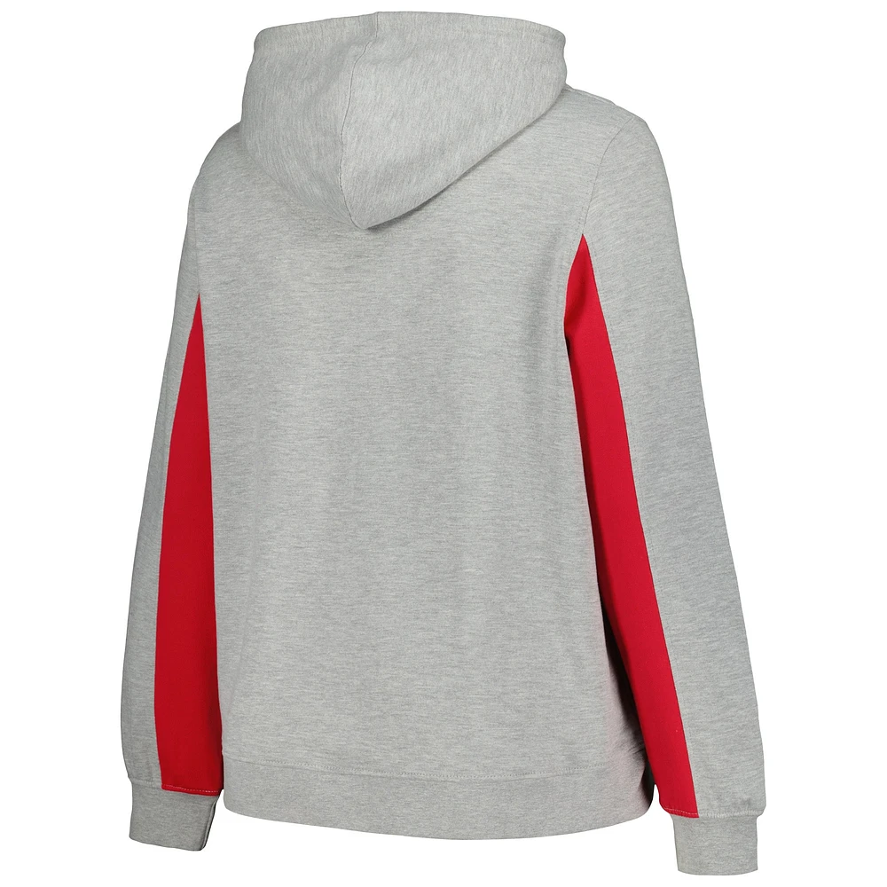 Profil pour femme Gris chiné St. Louis Cardinals Pull à capuche en jersey grande taille