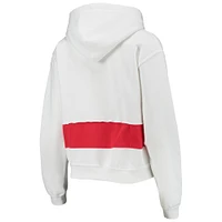 Women's Refried Apparel White/Red St. Louis Cardinals Cropped Pullover Hoodie