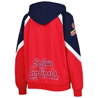 Women's Starter Red/Navy St. Louis Cardinals Hail Mary Full-Zip Hoodie