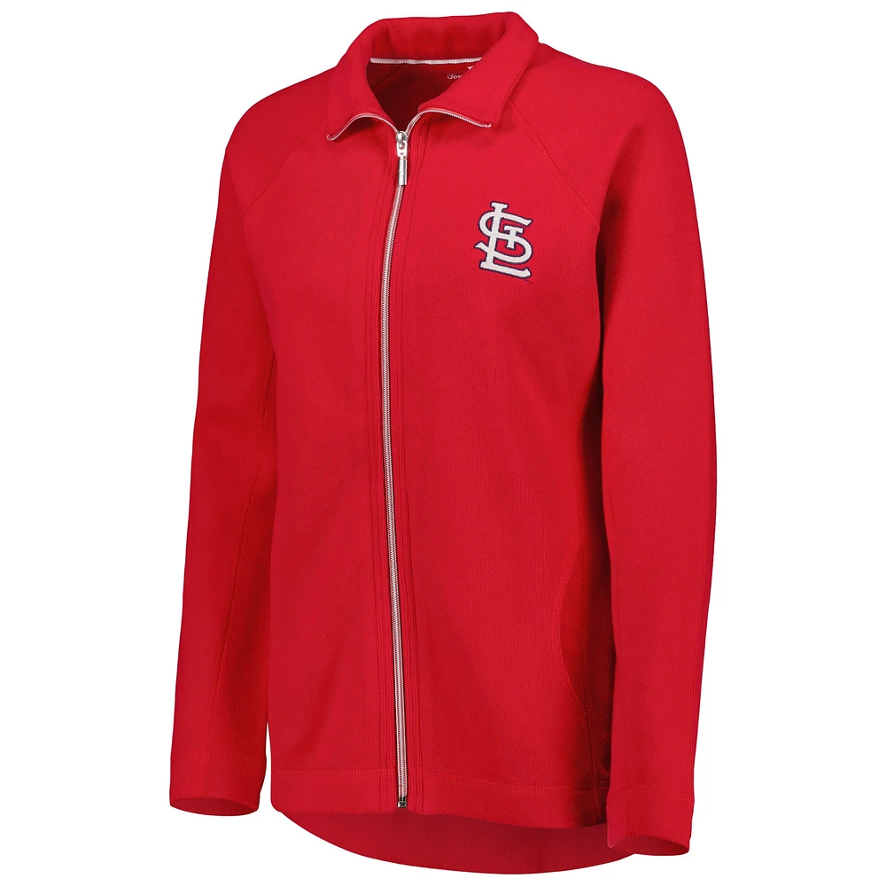 Women's Tommy Bahama Red St. Louis Cardinals Aruba Raglan Full-Zip Jacket