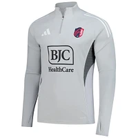 Men's adidas  Silver St. Louis CITY SC 2025 AEROREADY Quarter-Zip Long Sleeve Training Top