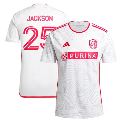 Maillot de joueur adidas Aziel Jackson blanc St. Louis City SC 2024 The Confluence Kit Replica pour homme
