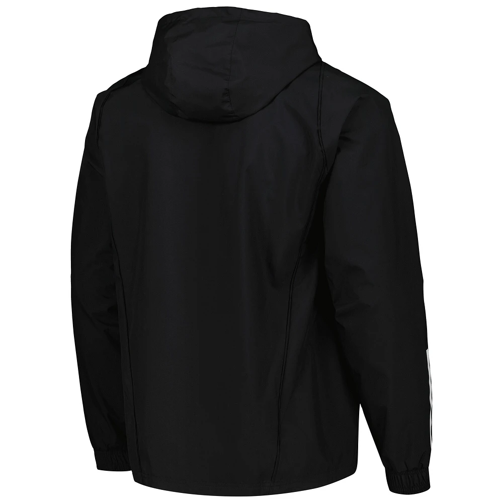 Men's adidas Black St. Louis City SC All-Weather Raglan Hoodie Full-Zip Jacket