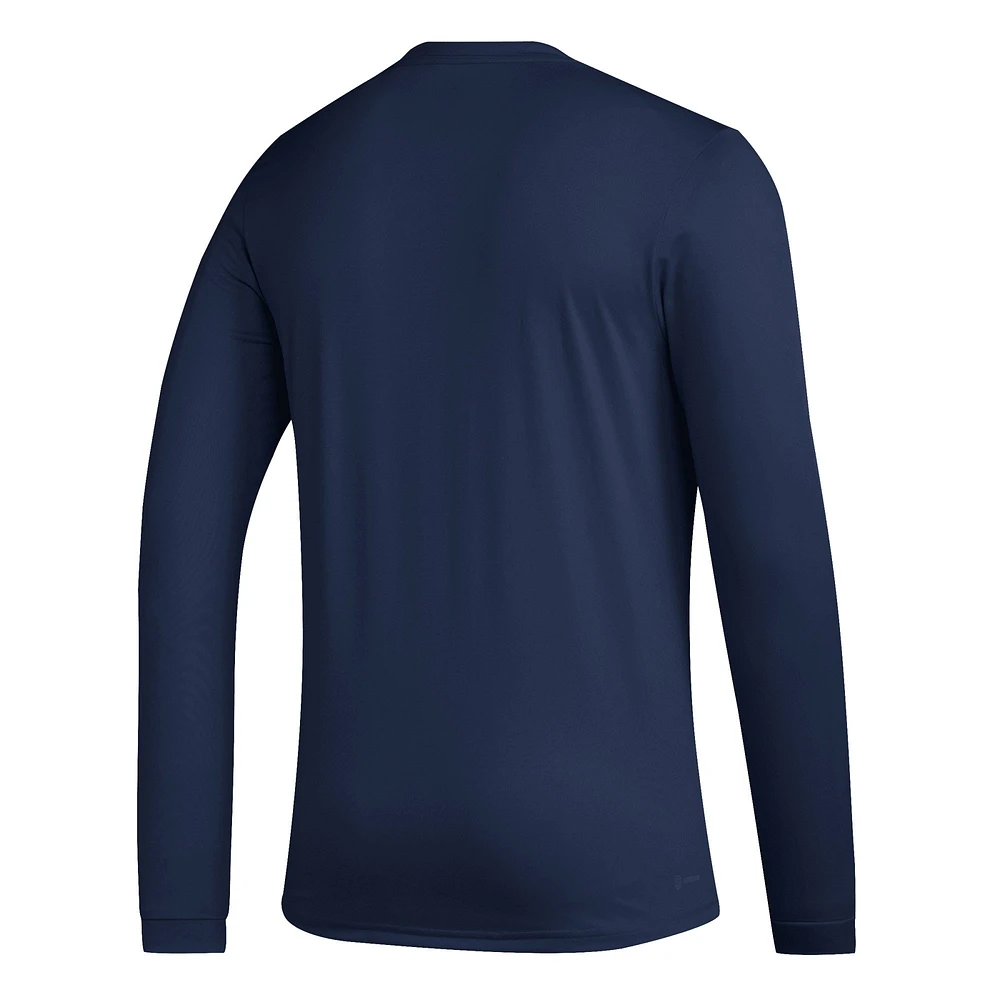 Men's adidas Navy St. Louis City SC Club DNA Long Sleeve AEROREADY T-Shirt