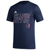 Men's adidas Navy St. Louis City SC Team Jersey Hook AEROREADY T-Shirt