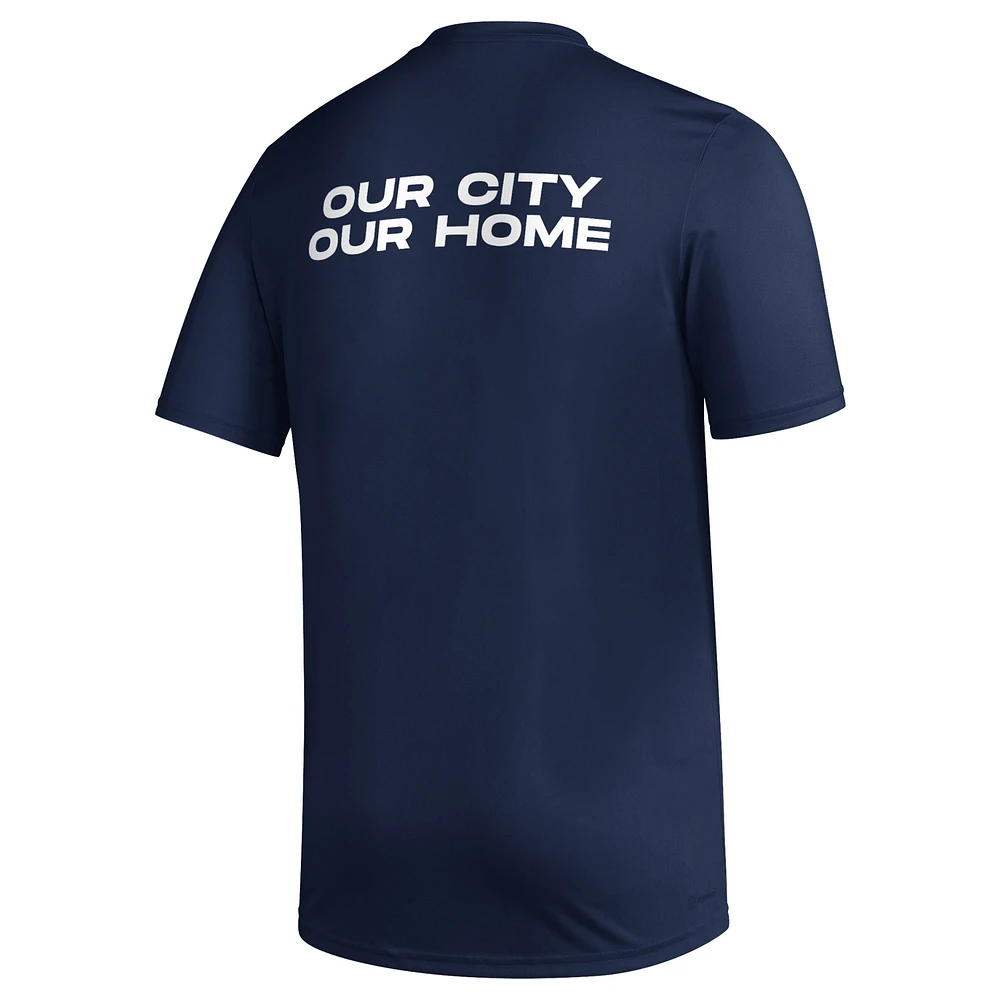 Men's adidas Navy St. Louis City SC Team Jersey Hook AEROREADY T-Shirt