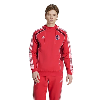 Sweat à capuche adidas rouge St. Louis City SC 2025 Travel pour homme
