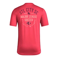 T-shirt adidas St. Louis City SC Local Stoic AEROREADY rouge pour homme