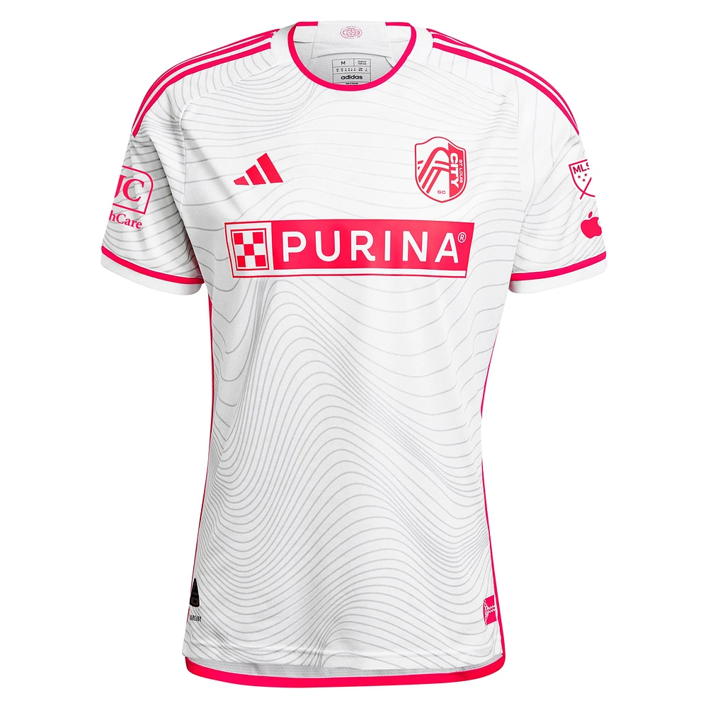 Maillot adidas pour homme blanc St. Louis City SC 2024 The Confluence Kit authentique