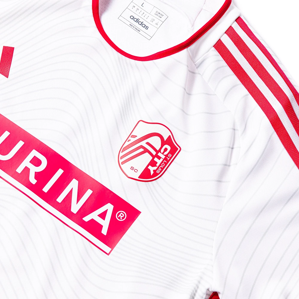 Maillot adidas pour homme blanc St. Louis City SC 2024 The Confluence Kit authentique
