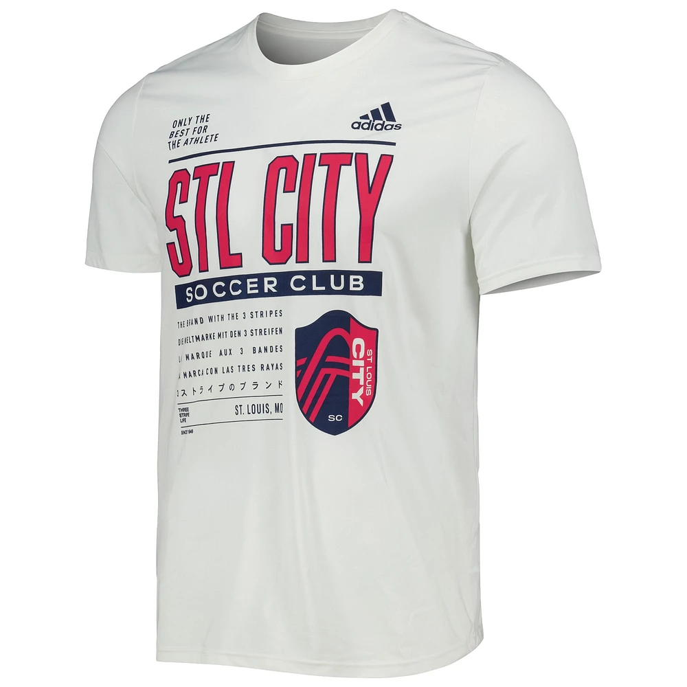 T-shirt adidas Performance St. Louis City SC Club DNA pour hommes, blanc