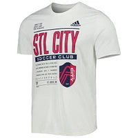 T-shirt adidas Performance St. Louis City SC Club DNA pour hommes, blanc