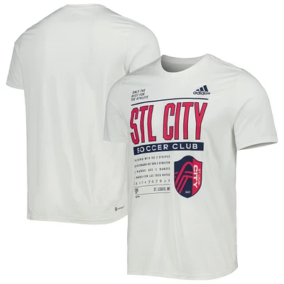 T-shirt adidas Performance St. Louis City SC Club DNA pour hommes, blanc
