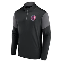 Men's Fanatics Black St. Louis City SC Logo Quarter-Zip Top