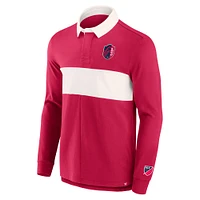 Men's Fanatics Red St. Louis City SC Penalty Kick Long Sleeve Polo