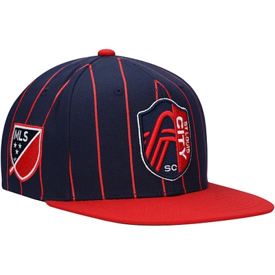 Casquette pour homme Mitchell & Ness Navy St. Louis City SC Team Pin Snapback