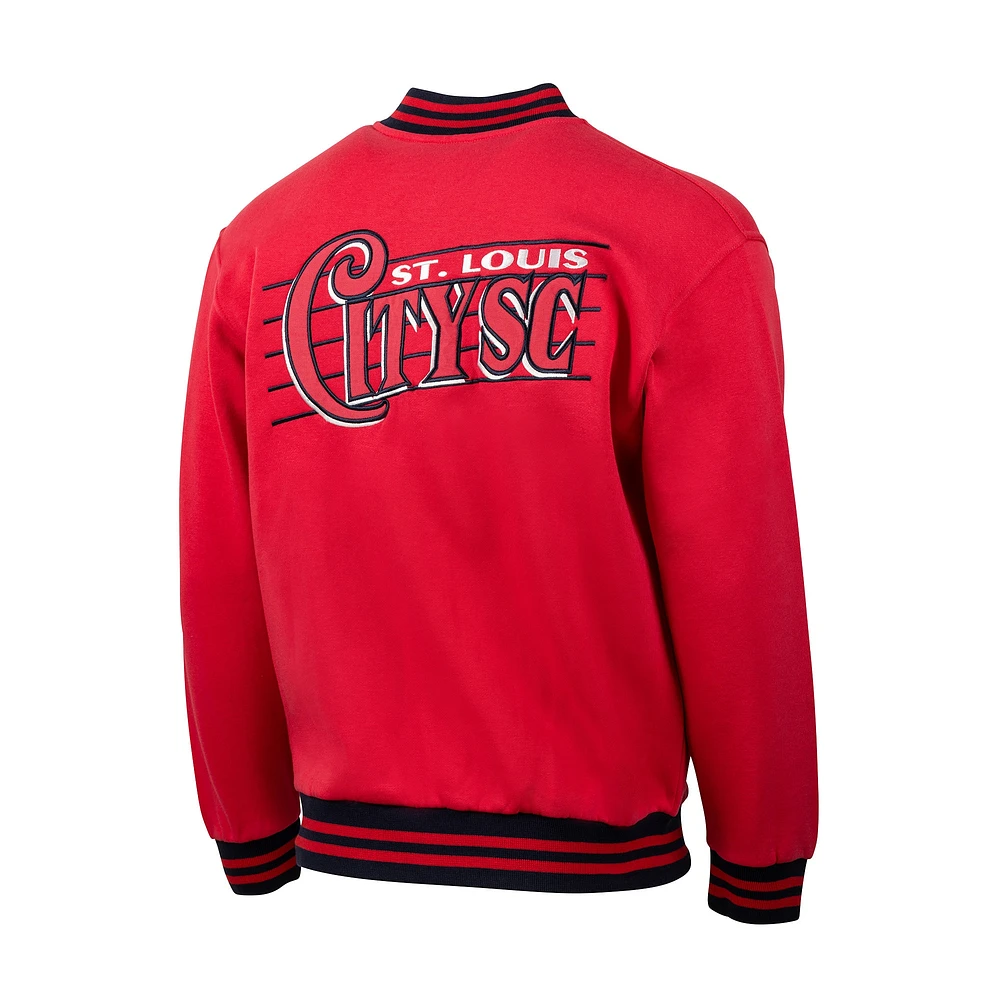 Men's Red St. Louis City SC Fast Break Varsity Full-Snap Jacket