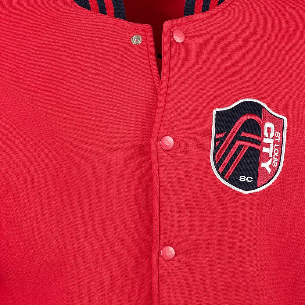 Men's Red St. Louis City SC Fast Break Varsity Full-Snap Jacket