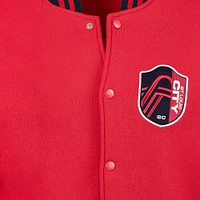 Men's Red St. Louis City SC Fast Break Varsity Full-Snap Jacket