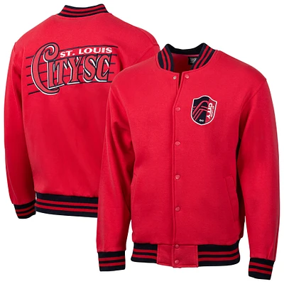 Men's Red St. Louis City SC Fast Break Varsity Full-Snap Jacket