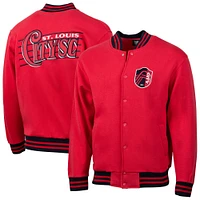 Men's Red St. Louis City SC Fast Break Varsity Full-Snap Jacket