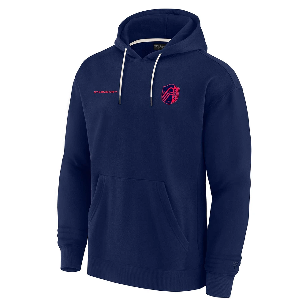 Unisex Fanatics Navy St. Louis City SC Elements Super Soft Fleece Pullover Hoodie