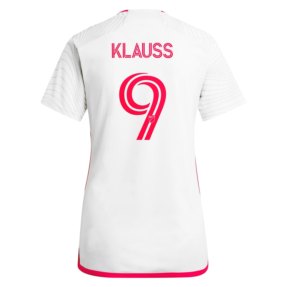Women's adidas João Klauss White St. Louis City SC 2024 The Confluence Kit Replica Player Jersey