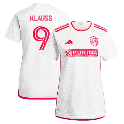 Women's adidas João Klauss White St. Louis City SC 2024 The Confluence Kit Replica Player Jersey