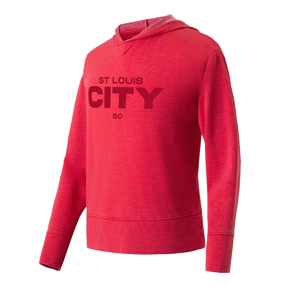 Women's Concepts Sport Red St. Louis City SC Volley Hoodie Long Sleeve T-Shirt